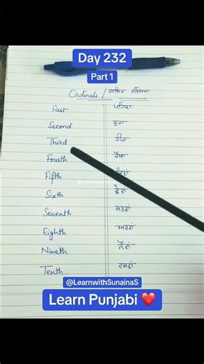Day 232 of Learn Punjabi =Save Punjabi (punjabi alphabet)aoo punjabi sikhye❤️❤️🙂🙂🙏🏻🙏🏻❤️❤️