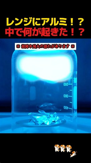 What happens when you put aluminum foil in the microwave… What is that blue light!?⚡️