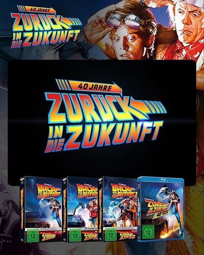 159 reactions | Zum 40. Jubiläum zurück aus der Zukunft. Jeder Teil erscheint als limitiertes Steelbook in 4K Ultra HD, komplett remastered, mit neuem Bonusmaterial und exklusiven Requisiten Repliken aus dem Film. | Universal Pictures Home Entertainment | Facebook