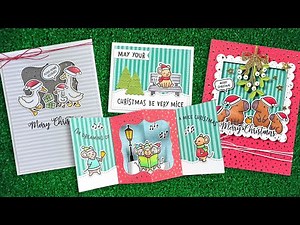 Intro to Center Picture Window Card Holiday Add-On & All the Santa Hats + 3 cards start to finish