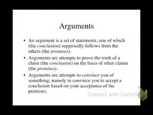Definition of an argument