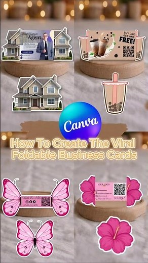 Canva Hack - How to create the viral foldable business cards