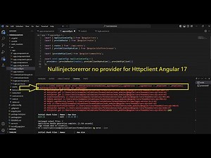 nullinjectorerror no provider for httpclient Angular 17 | How to fix this Error