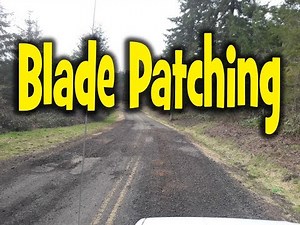 Blade patching with a motor grader
