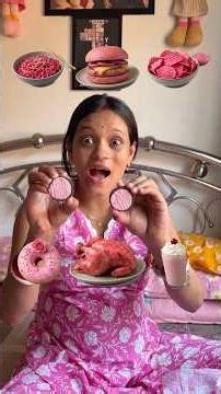 ২৪ ঘণ্টা Only Pink রং খাবার Challenge 😮‍💨🩷 #24hourschallenge #ytshorts #foodchallenge #funny