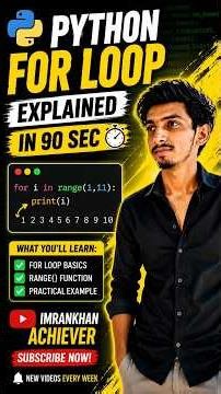 Python For Loop Explained in Hindi 🔥 | Python Tutorial for Beginners.
