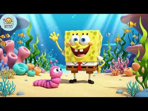 SpongeBob SquarePants Found the Wiggle Wiggle Sea Worm 🪱🌊 | Nursery Rhymes for Kids