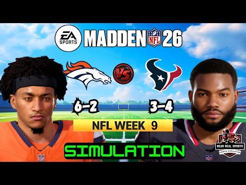 BRONCOS vs TEXANS | NFL WEEK 9 | MADDEN 26 PREDICTIONS