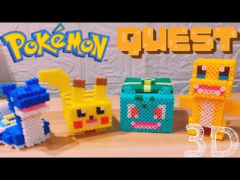 POKEMON QUEST | Characters 3D Perler Beads Tutorial EASY