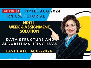 Data Structure And Algorithms Using Java Week 6 || NPTEL ANSWERS || My Swayam || NPTEL 2024
