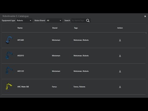 Robotmaster E-Catalogue (Robot Library)