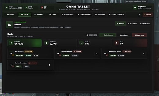 Advanced Gang System | QBCore, ESX, QBOX Compatible