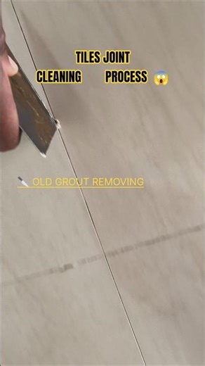 Tile Joint Cleaning & Regrouting Process 🔥 Satisfying Tile Work #shorts