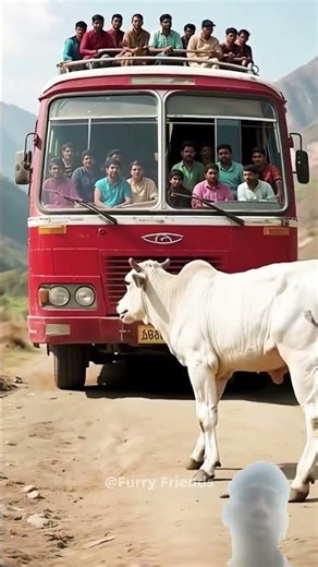 #cow #this is cow saves to यह गौ माता अपनी शक्ति से बचा लेती है