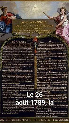 26 août 1789 : la déclaration des droits de l'homme et du citoyen est adoptée