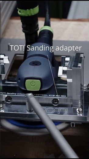TOT! Router sled with TOT! Sanding adapter for dust-free work.