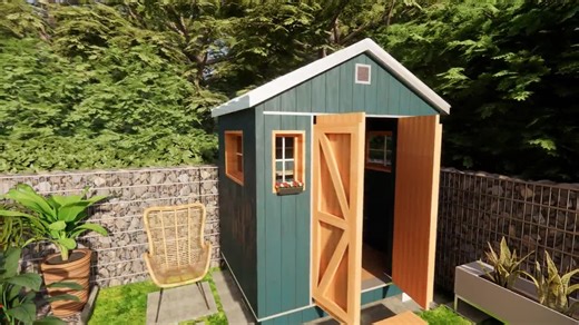 6x8 Tiny House Plan Garden Shed Plan Shed Plan House Plans Shed Kit Garden Decor Storage Plans Building Plans DIY Plan Shedplan Shed-plans - Etsy