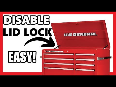 How to Disable Lid Lock | Drawers Locked when Top is Closed | Harbor Freight US General 44" Chest