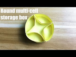 Easy Origami Round Multi-Cell Storage Box Tutorial - DIY Paper Crafts