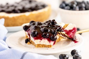 No Bake Blueberry Cheesecake