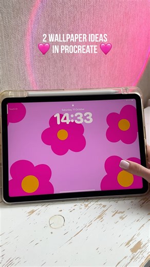 2 Wallpaper Ideas You’ll Love! 💕 #shorts #procreate #procreatetutorial #wallpaper #aesthetic