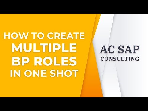 How to Create Multiple Business Partner Roles in a Single go? - AC SAP Consulting