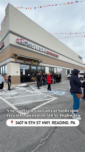 Welcome to 5th St. Highway @kanpaiboca This all new all-you-can-eat sushi spot has opened in Muhlenberg Township, serving sushi, sashimi, nigiri, and hibachi dishes. 🍣 📍 3407 N 5th St Hwy. Reading, PA ⏰ Monday - Thursday ➡️ 11am - 10 pm ⏰ Friday - Saturday ➡️ 11am - 10:30pm ⏰ Sunday ➡️ 11am - 10 pm | Meet Greater Reading