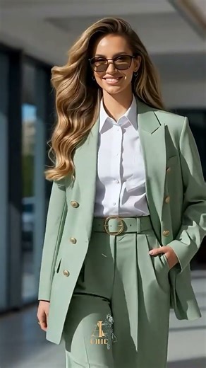 4 Powerful Pastel Monochrome Suit Outfits ♡ All AI-generated visuals #AICreated