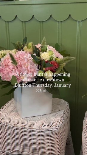 Something fun is happening tomorrow in historic downtown Bluffton. We’ll be hiding three flower arrangements around historic downtown Bluffton, and sharing clues in our stories to help you find them. If you’re the first to track one down, it’s yours to keep. Set your alarms, watch our stories, and get ready to play flower hide & seek. We will be giving hints starting at around 12pm. #blufftonflorist #blufftonsc #palmettobluff #southcarolinaflorist #blufftonfarmersmarket | Flowers by KATIE FORD