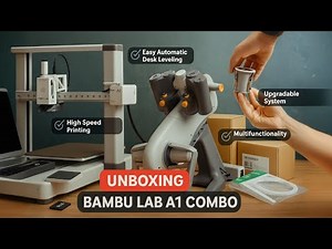 Bambu Lab A1 Combo 3D Printer Unboxing & Setup | Step-by-Step Installation & First Print | ASMR