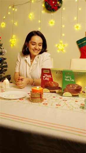 Apoorva Arora on Instagram: "Dear Santa, If you’re stopping by, there’s a piece of Unibic Plum Cake waiting—the true magic of Christmas just like old times ✨🍰 #Unibic #UnibicCake #ChristmasFeels #EgglessChristmas #UnibicPlumCake #FestiveBakes #HolidayVibes 🎄✨"