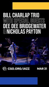 Lauded by The New Yorker for “well-crafted songs and a fierce commitment to authentic performance,” pianist Bill Charlap brings his trio and special guests Dee Dee Bridgewater (vocals) and Nicholas Payton (trumpet) to Symphony Center for one night only. Don’t miss this electrifying evening of jazz on March 21! Get tickets → cso.org/ps/24842 | Chicago Symphony Orchestra