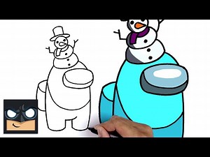 How To Draw Snowman Crewmate | Among Us - Videos For Kids