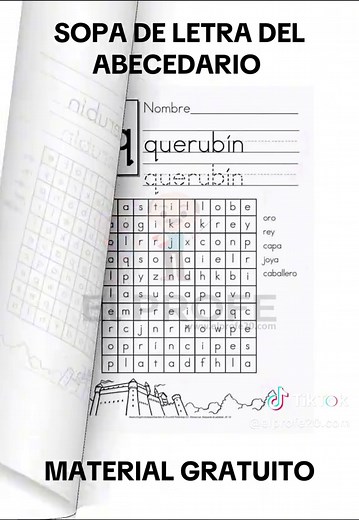 Sopa de letras del abecedario en PDF para imprimir