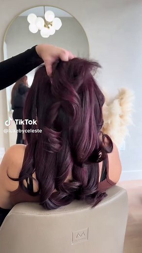 Stunning Dark Cherry Red Hair Transformation