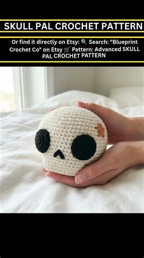 DIY MINIMALIST GOTHIC SKULL PAL PREVIEW | BLUEPRINT CROCHET CO PREMIUM DESIGN