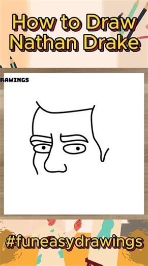 How to Draw Nathan Drake Uncharted Simpson Style Easy - Fun Easy Drawings #drawing #cartoon #shorts