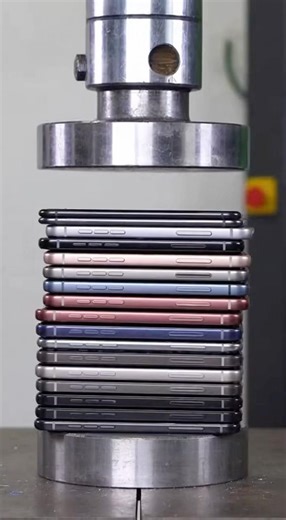 Mobile Phone Stack vs Hydraulic Press 😱 #hydraulicpress #satisfying #asmr