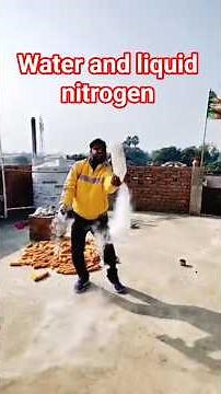 water bottle rocket. liquid nitrogen and water experiment. #experiment #scienceexperiment #viral