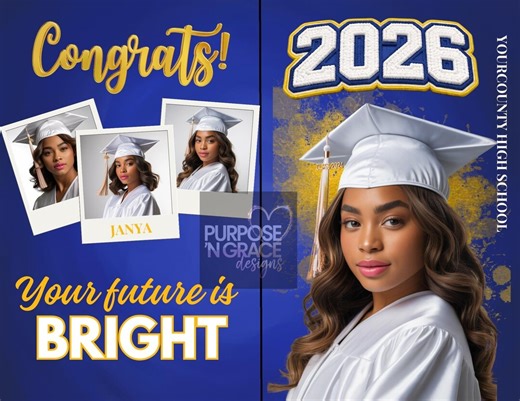 Graduation Booklet Template | Editable Canva Graduation Program | Senior Tribute Booklet | Class of 2026 Grad Party Program - Etsy