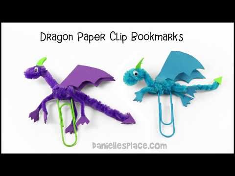 Dragon Paper Clip Bookmark Craft