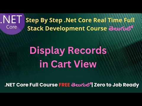 #51 Display Records in Cart View | .Net Core Full Stack Development course in Telugu