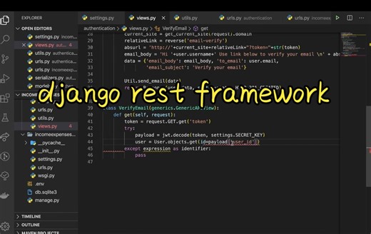 Django rest framework project tutorial Series