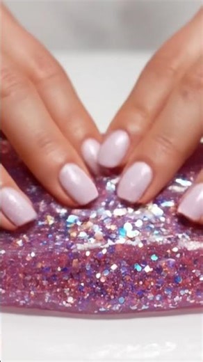 Pink Glitter Slime ASMR 💜 | Satisfying Stretch, Poke & Pop Sounds