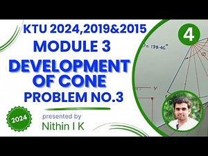 Development of CONE | Problem No 3| KTU Engineering Graphics 2024,2019 & 2015 Scheme