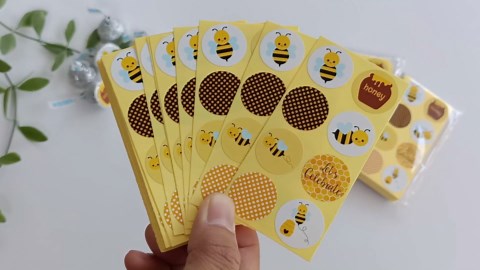 Bumble Bee Label for Hershey Kisses Chocolates by Adore By Nat - Birthday Baby Shower Party Stickers - Set of 240