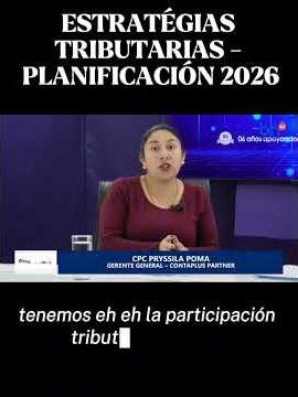 ESTRATEGIA TRIBUTARIA - PLANIFICACIÓN 2026/PARTE 3