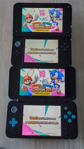 Mario and Sonic 2012 Olympic Games- Nintendo 3DS XL vs New 2DS XL Speed Comparison