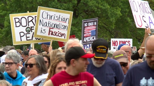Thousands rally in downtown Austin as part of nationwide 'No Kings' protests