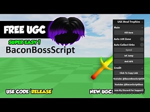 [FREE UGC] UGC Steal Trophies OP SCRIPT (KILL AURA, AUTO AFK 10X TIME, COLLECT ORBS)